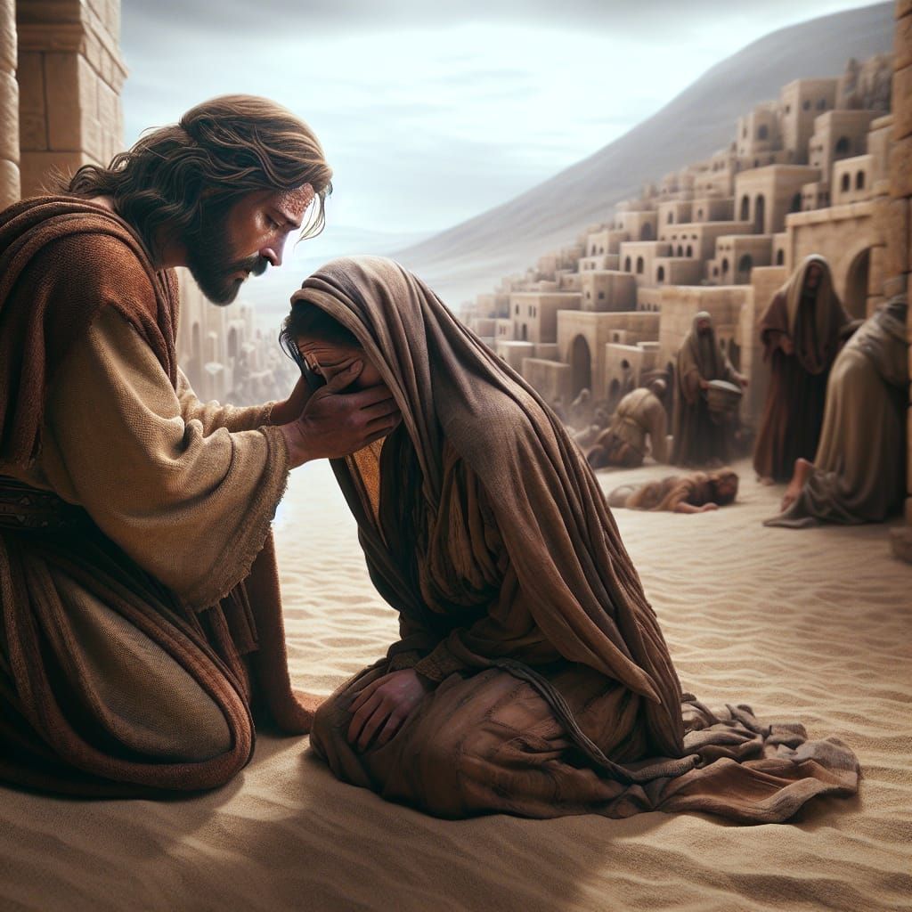 And he said unto her, Daughter, be of good comfort: thy fait...