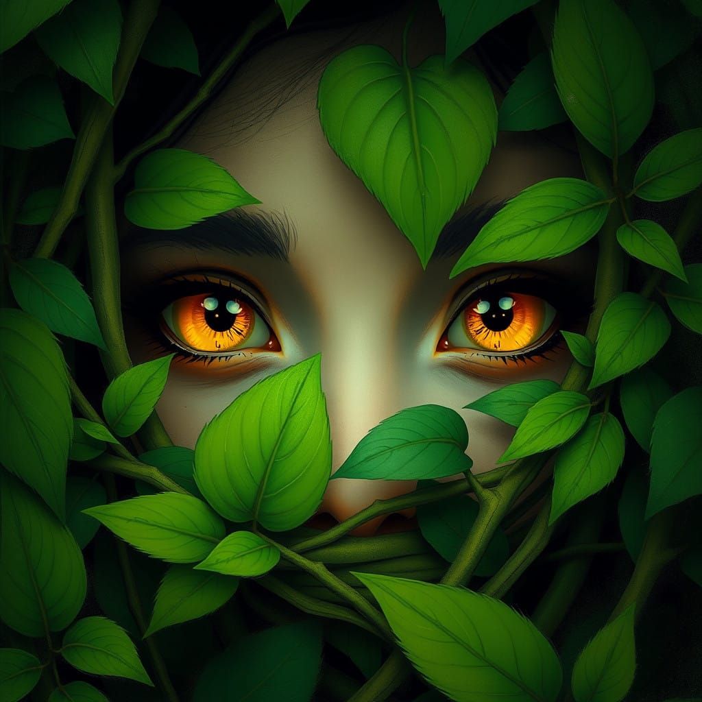 Yellow Eyes in a Sea of Green