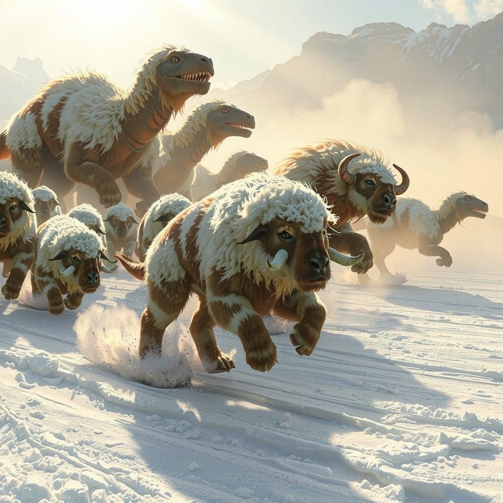 Majestic, Fantastical Creatures Gallop Across Snowy Tundra