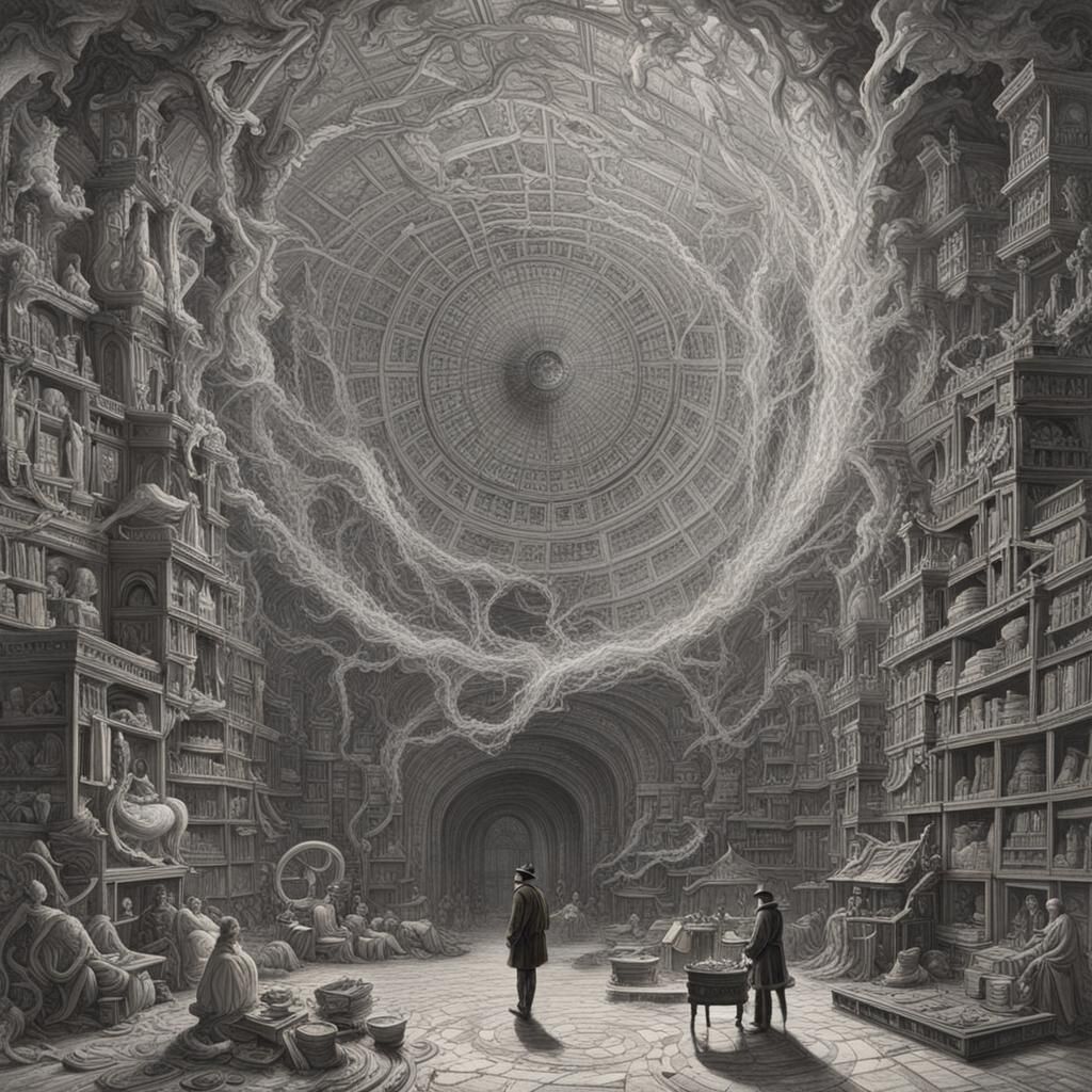 Surreal Alleyway: Nexus of Time and Imagination