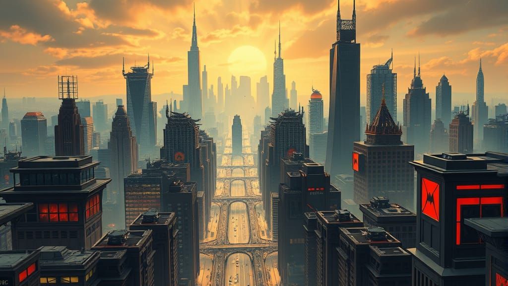 Stunning Metropolis-Inspired Cityscape in a Futuristic Visio...