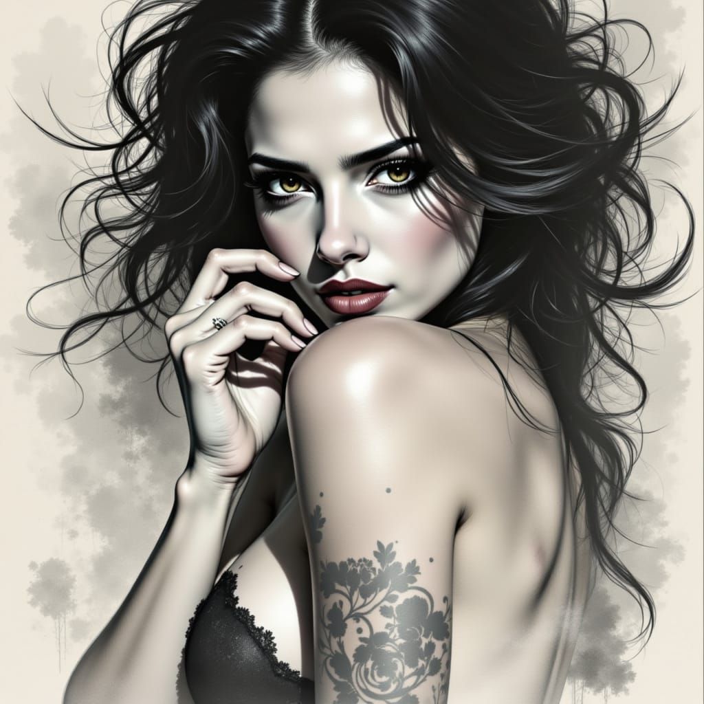 Gorgeous Pinup in Ethereal Style