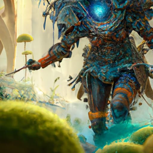 Detailed Matte Painting with Intricate Fantasy Elements