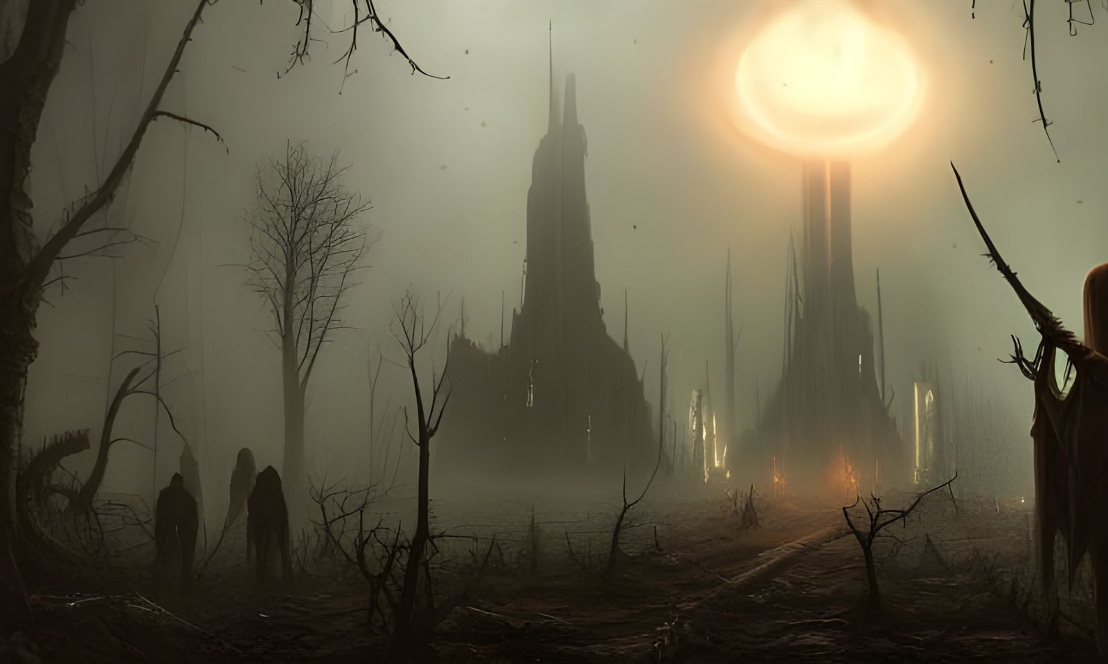 Dark Post-Apocalyptic World Destroyed by Eldritch God