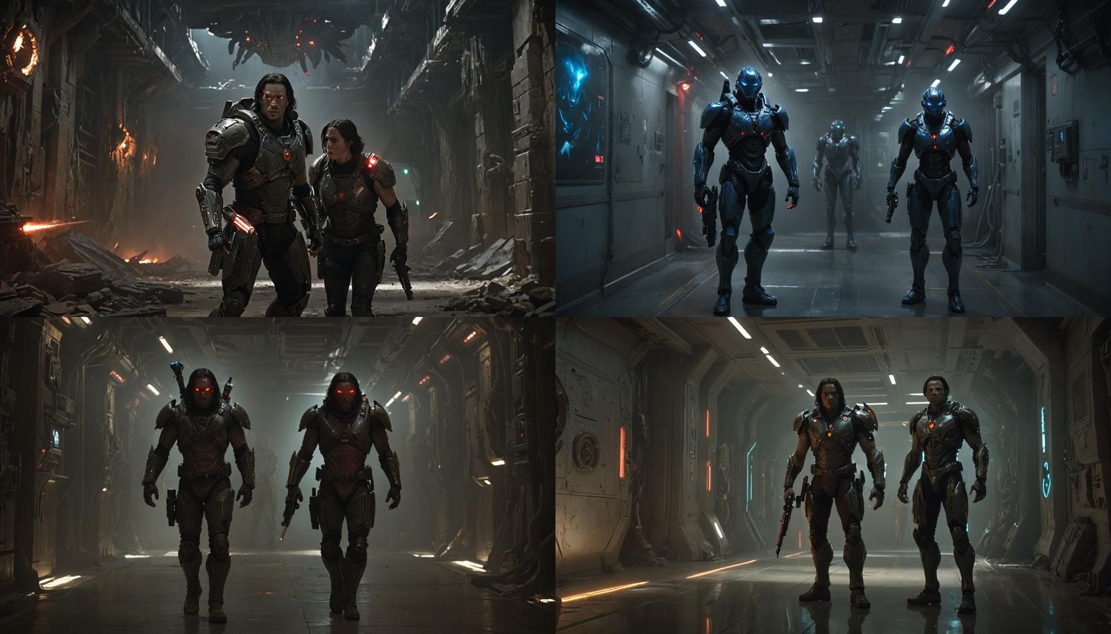 Futuristic Underground Base: Human vs Alien Tech