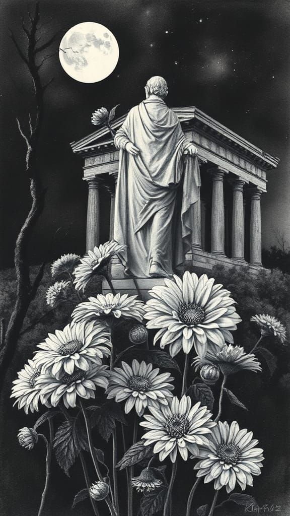 Spectrolite Chrysanthemums Sculpture ❄️🌟🌙 Background The A...