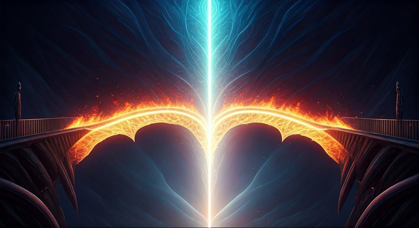 Majestic Hyper-Realistic Bifrost Rainbow Bridge Between Midg...