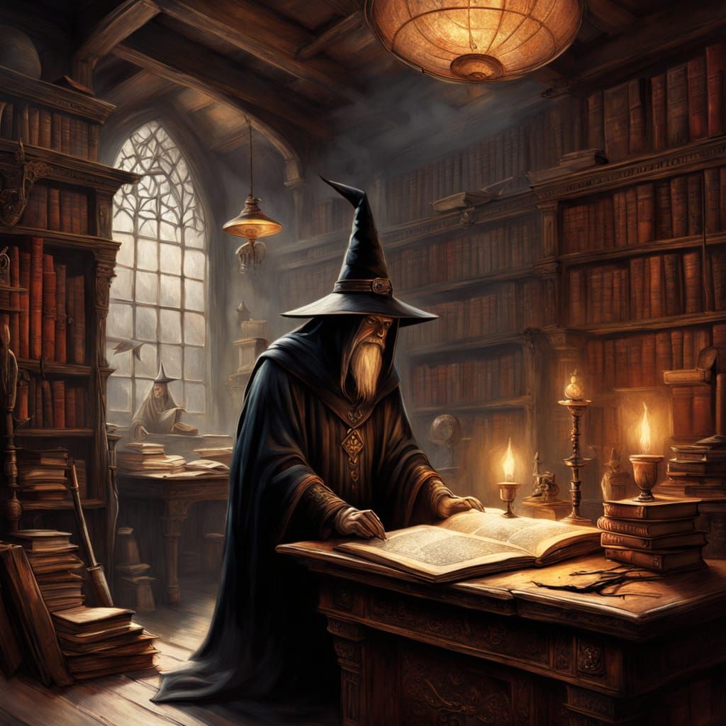 Mystical Witches in Sepia Toned Fantasy Art