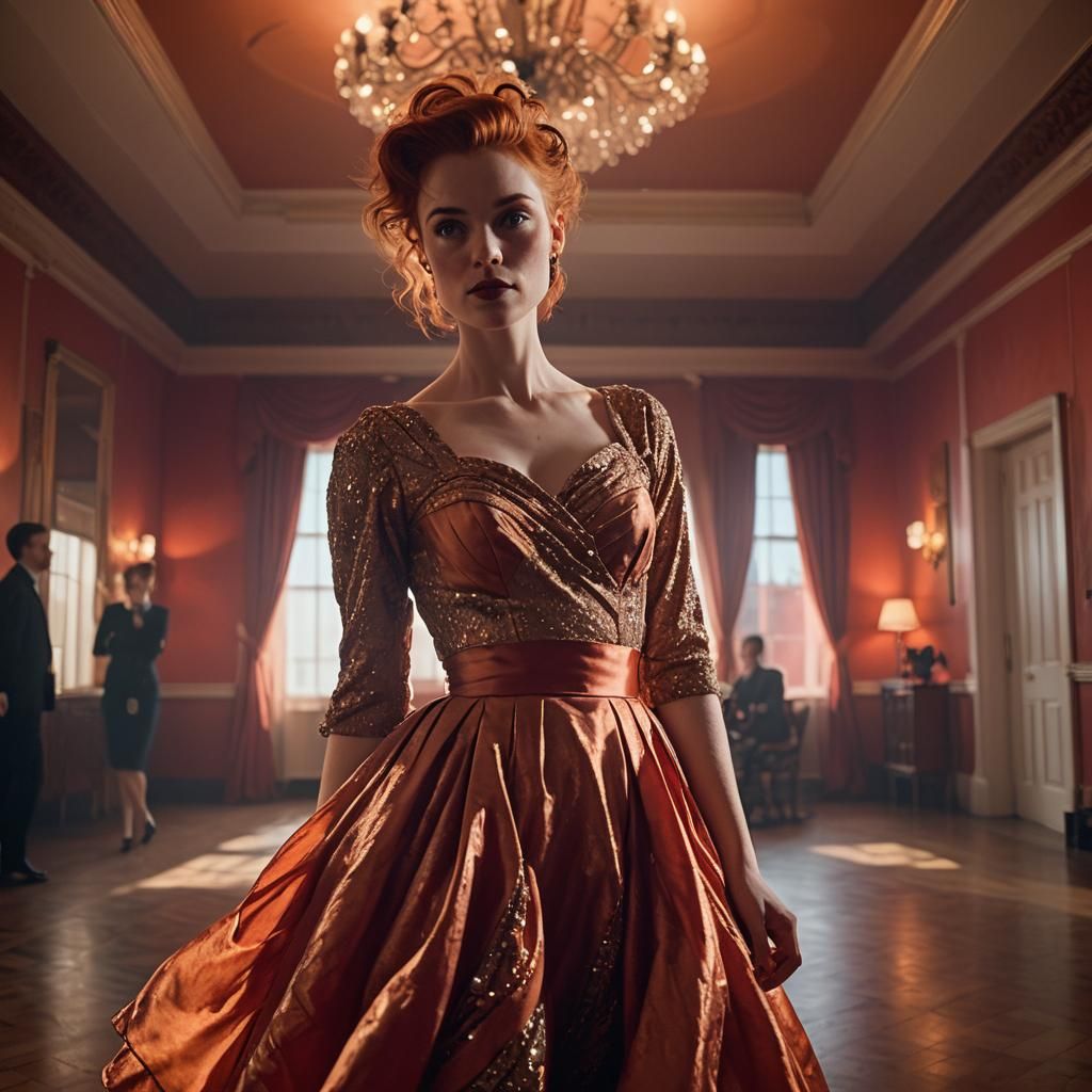 Ballroom Portrait with Rembrandt Lighting and Soft Focus