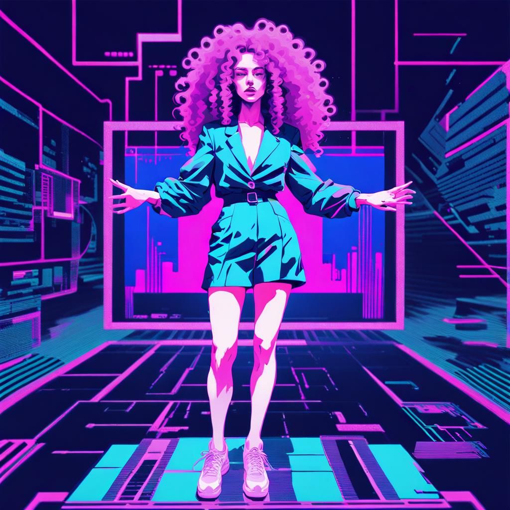 Surreal Glitchwave Portrait of a Woman
