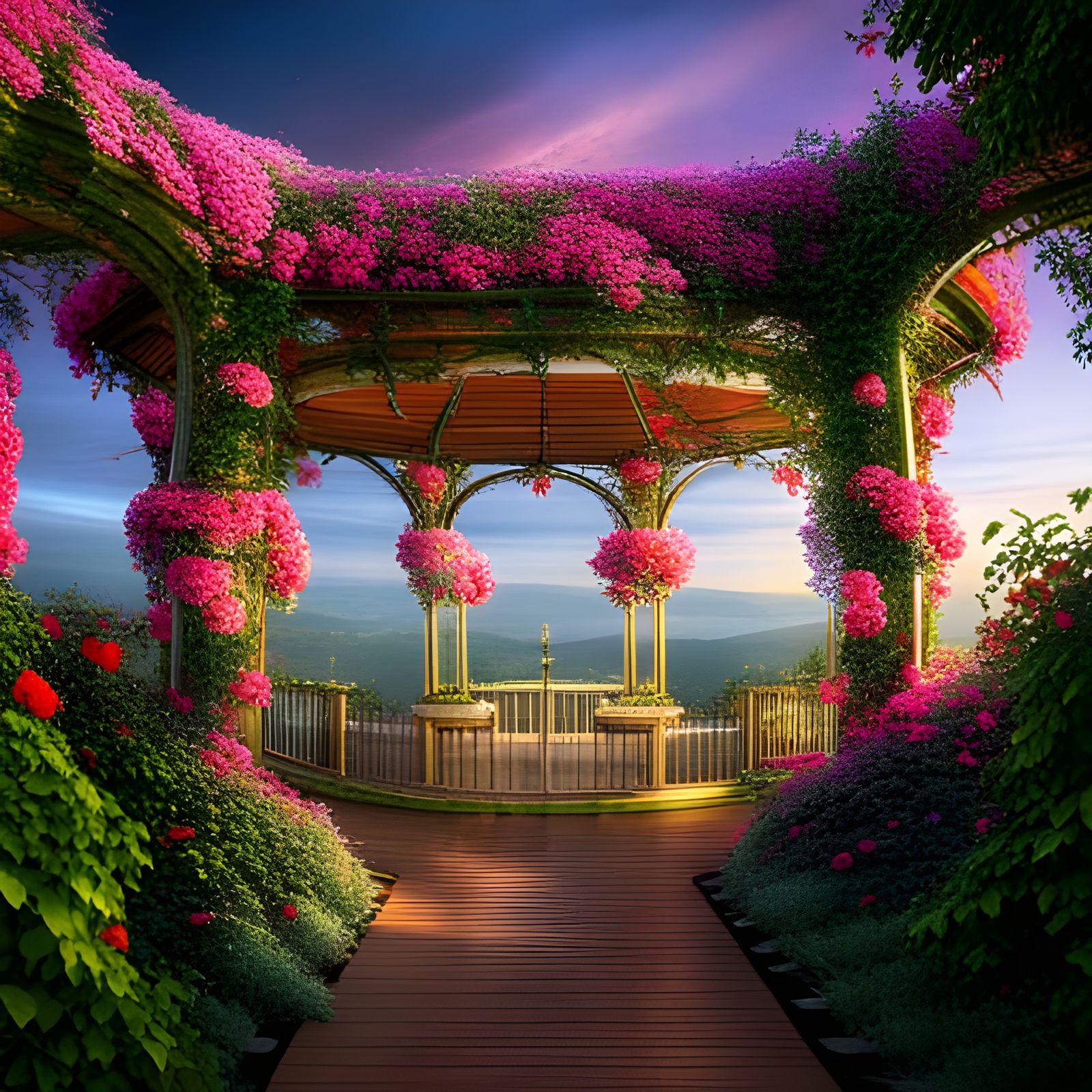 The climbing vine gazebo