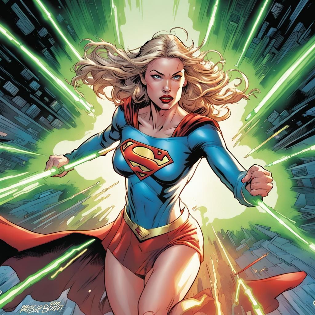 Supergirl Under Attack: Comic Book Style