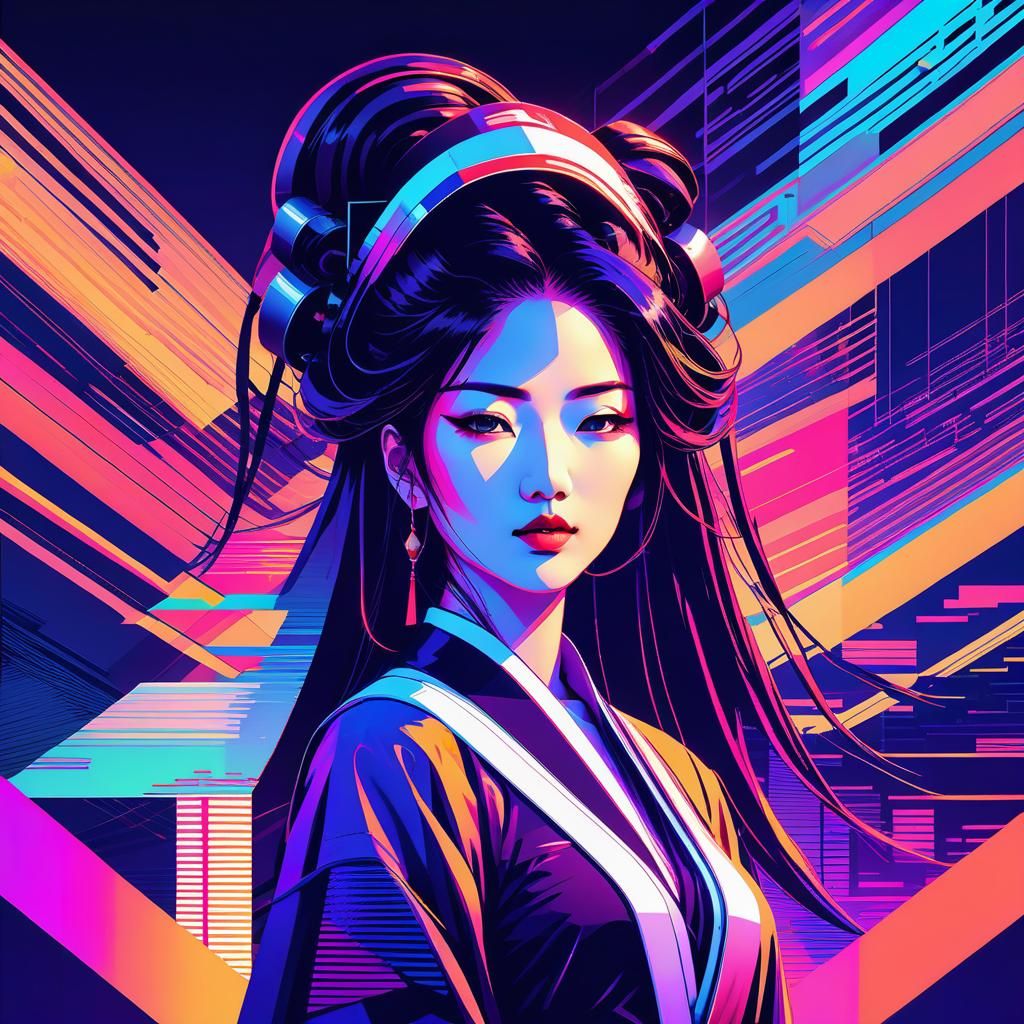 麗華 (LìHuá) | 🇼🇸 vaporwave / glitchwave portrait (Mysteriou...