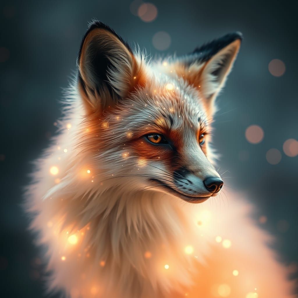 Ethereal Fox Shines with Mystical Aura
