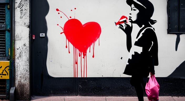 Girl in Brooklyn Graffiti Art