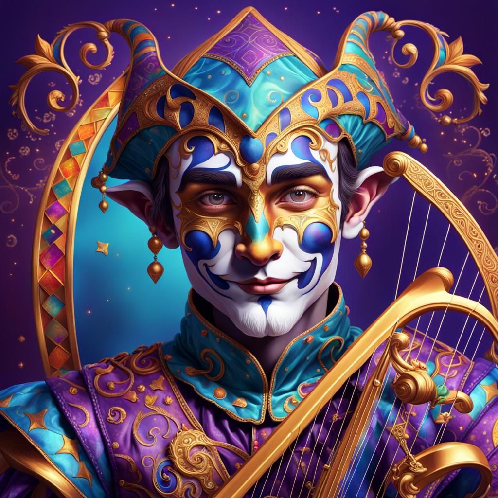 Mischief and Melody in Vibrant Hyper-Realistic Art