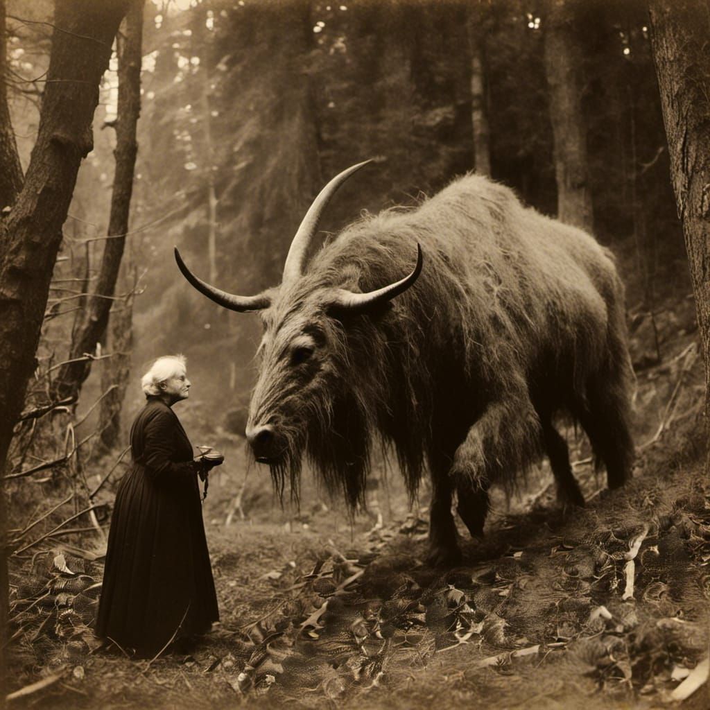 Macabre Hobbit-Beast in Vintage Photograph Style