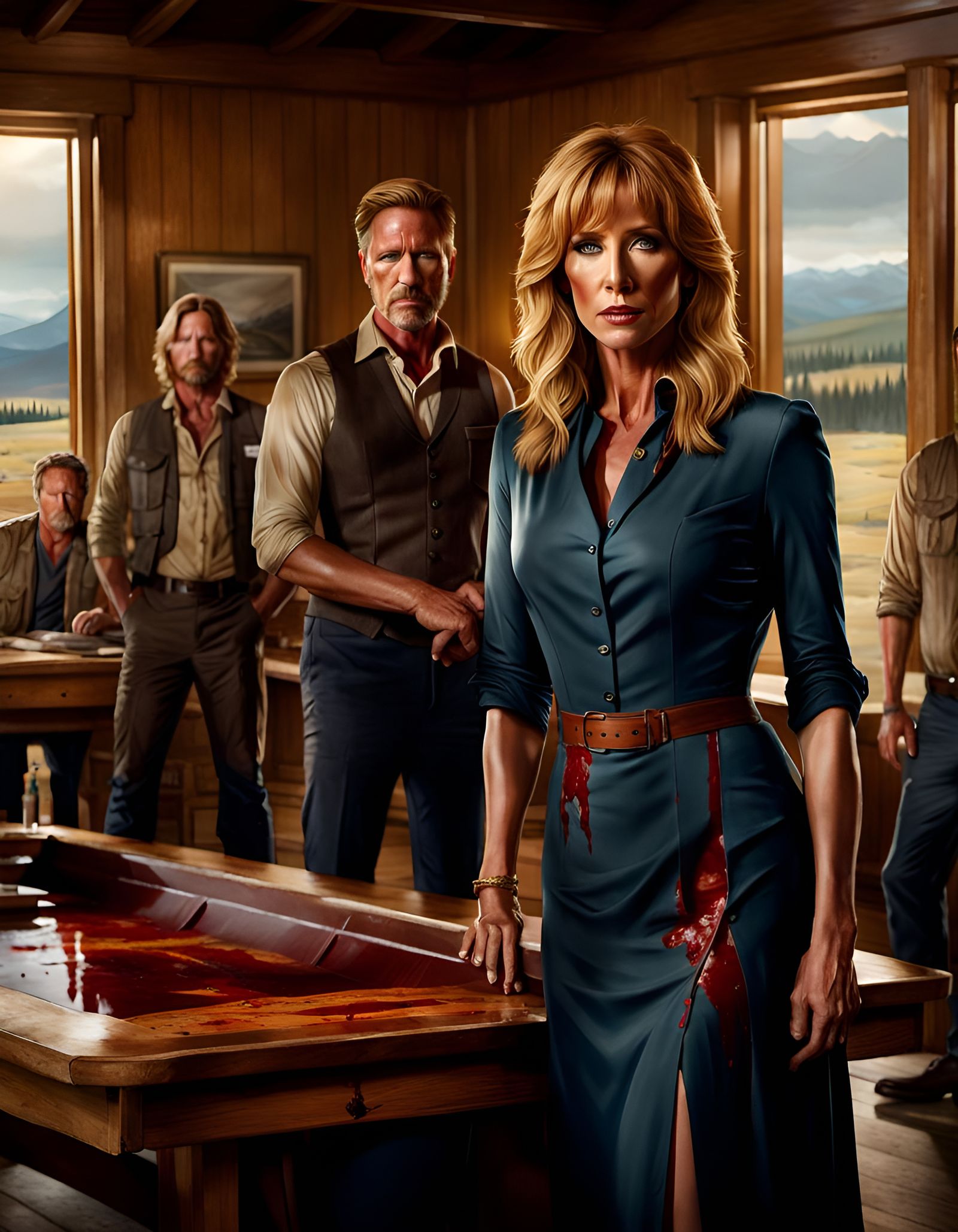 Kelly Reilly is Beth Dutton on Yellowstone, getting bloody in the boardroom, both figuratively & literally.