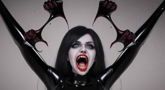 Latex Vampire Transformation: A Screaming Nightmare