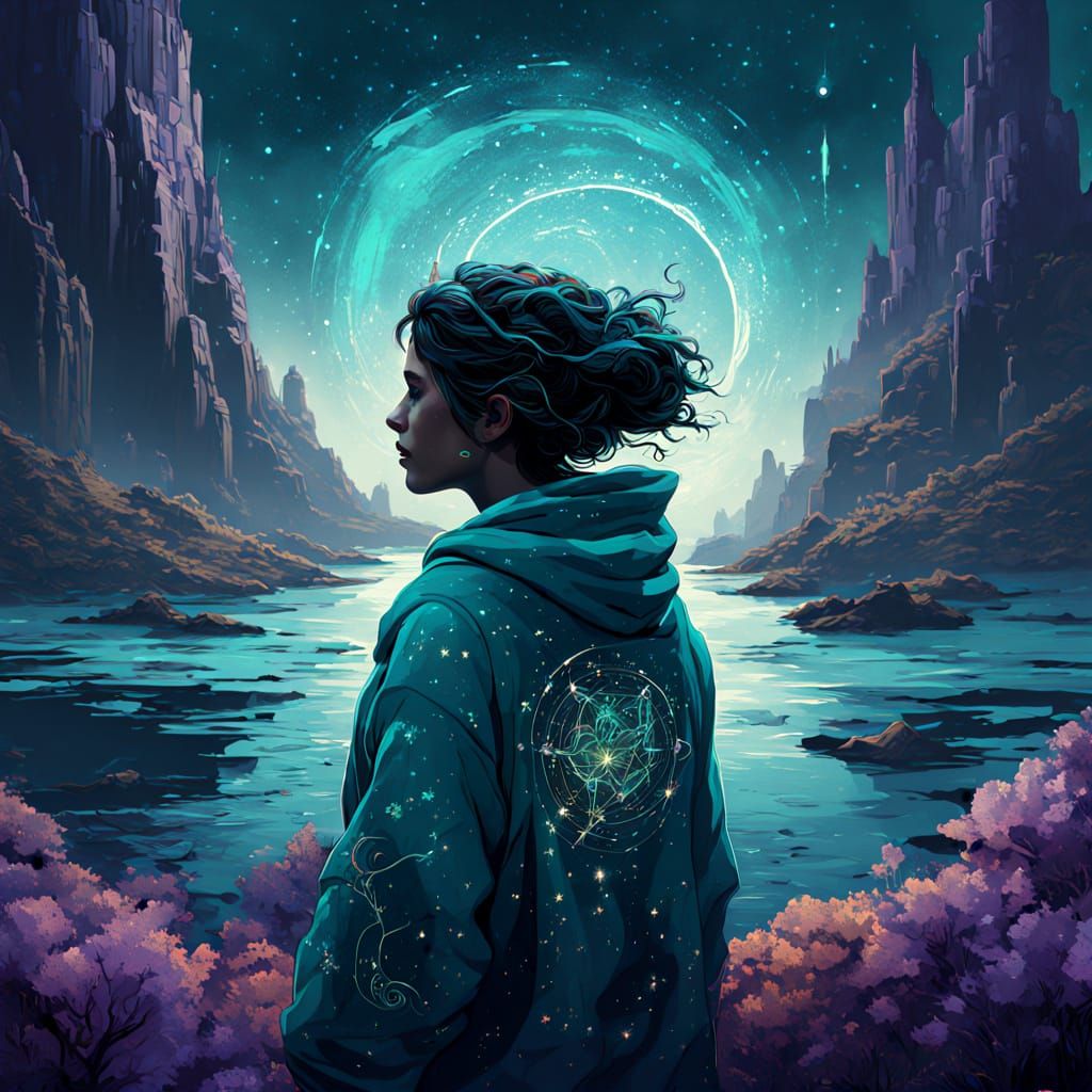 Ethereal Pisces Constellation Graphic in Unreal Engine 5 Sty...