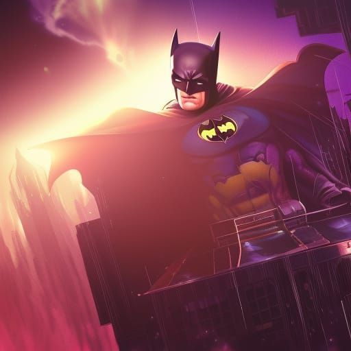 Comic book art , batman ,  masterpiece, 8k resolution,  by d...