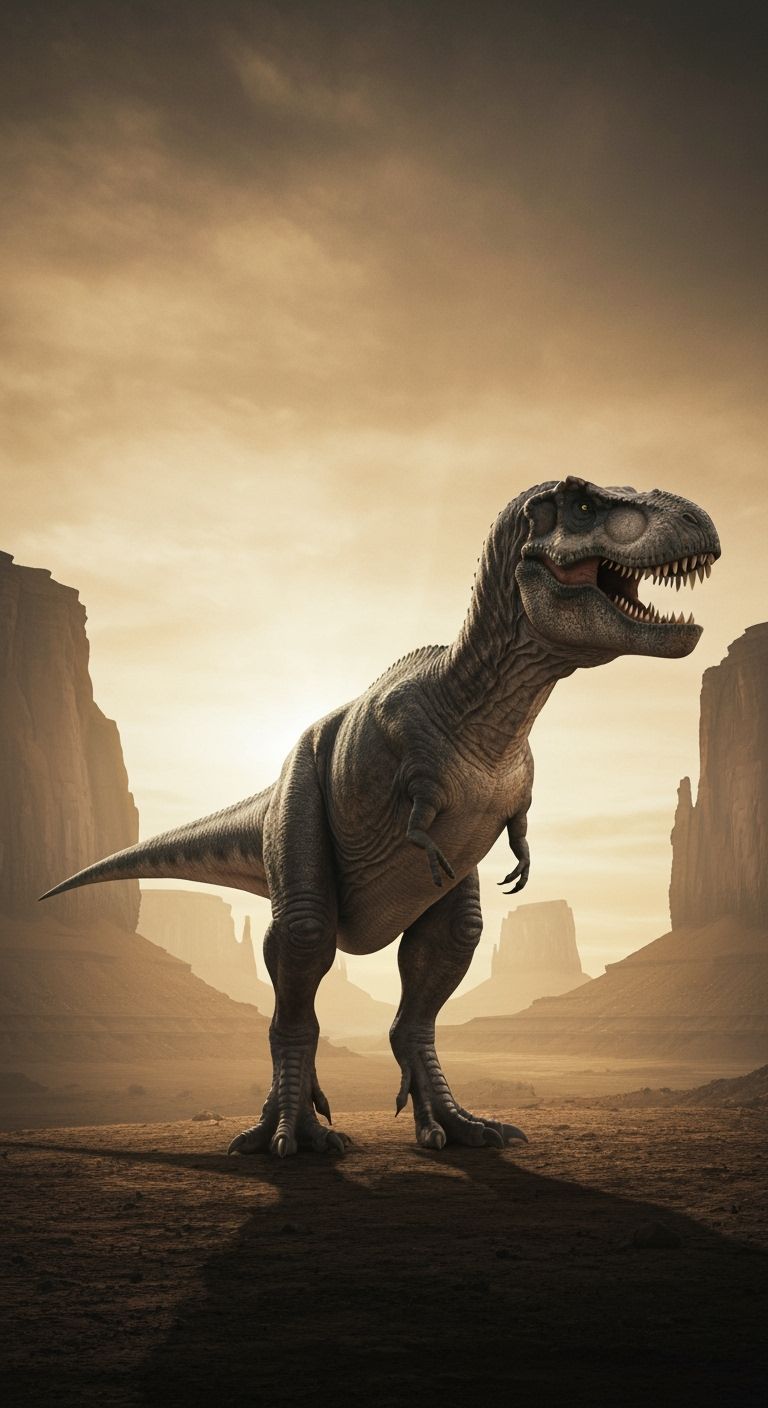 T-Rex in Pink Dress Holds Tampons: Hyperrealistic Art