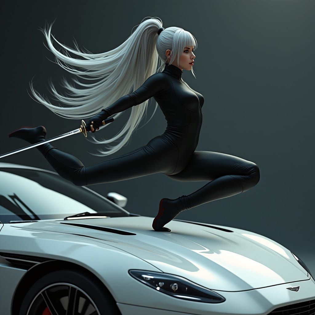 Sleek Ninja Flips Over Pristine Aston Martin in Stunning Fan...