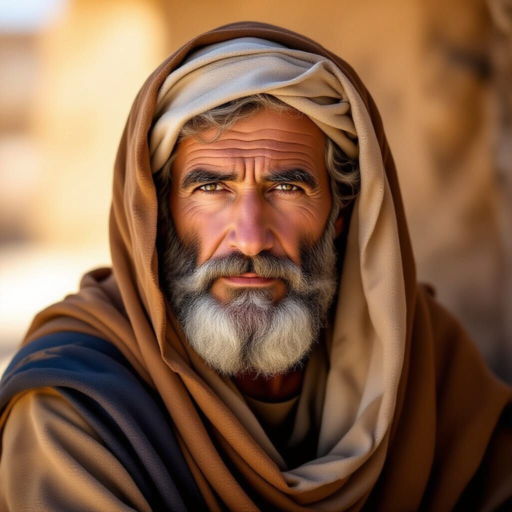 Wise Patriarch Portrait in Classic Art Style