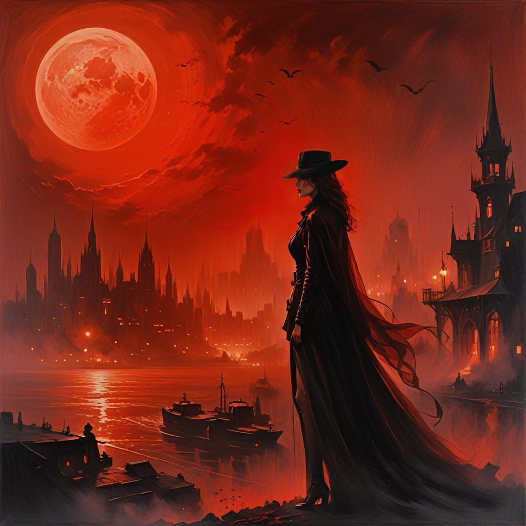 Noir City Under Blood Moon