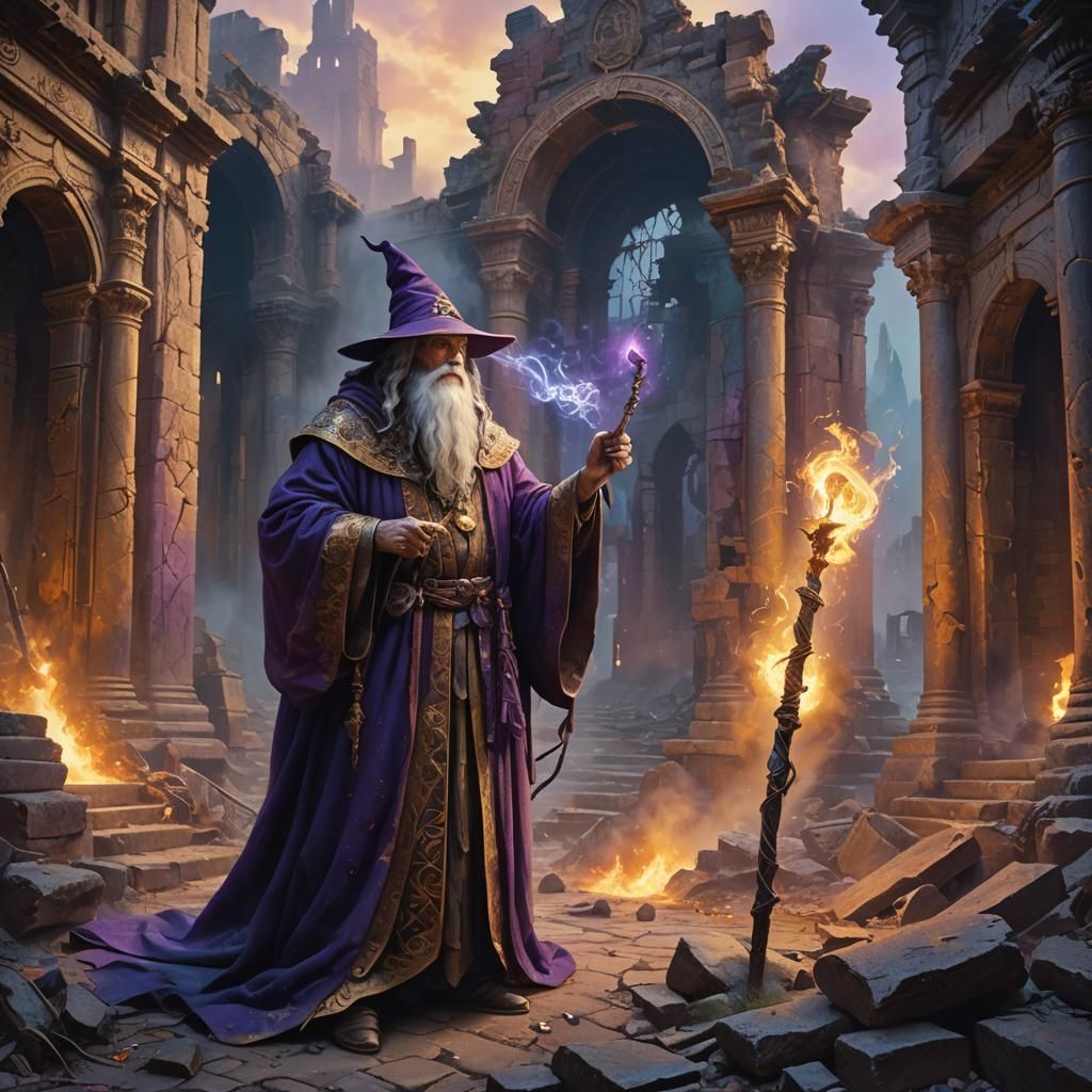 Wizard in Ruins: Fantasy Concept Art