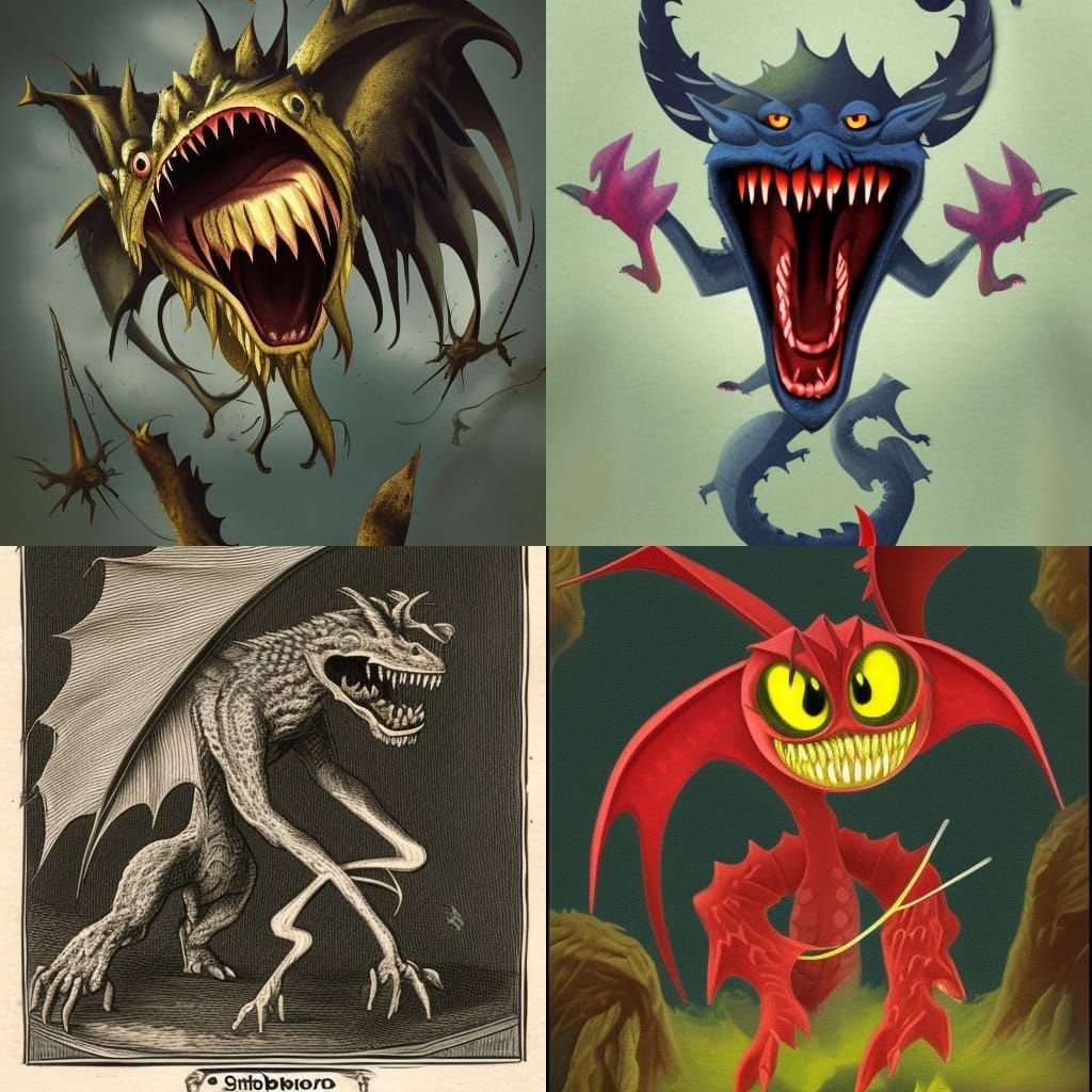 Fearsome Jabberwocky Rendered by AI