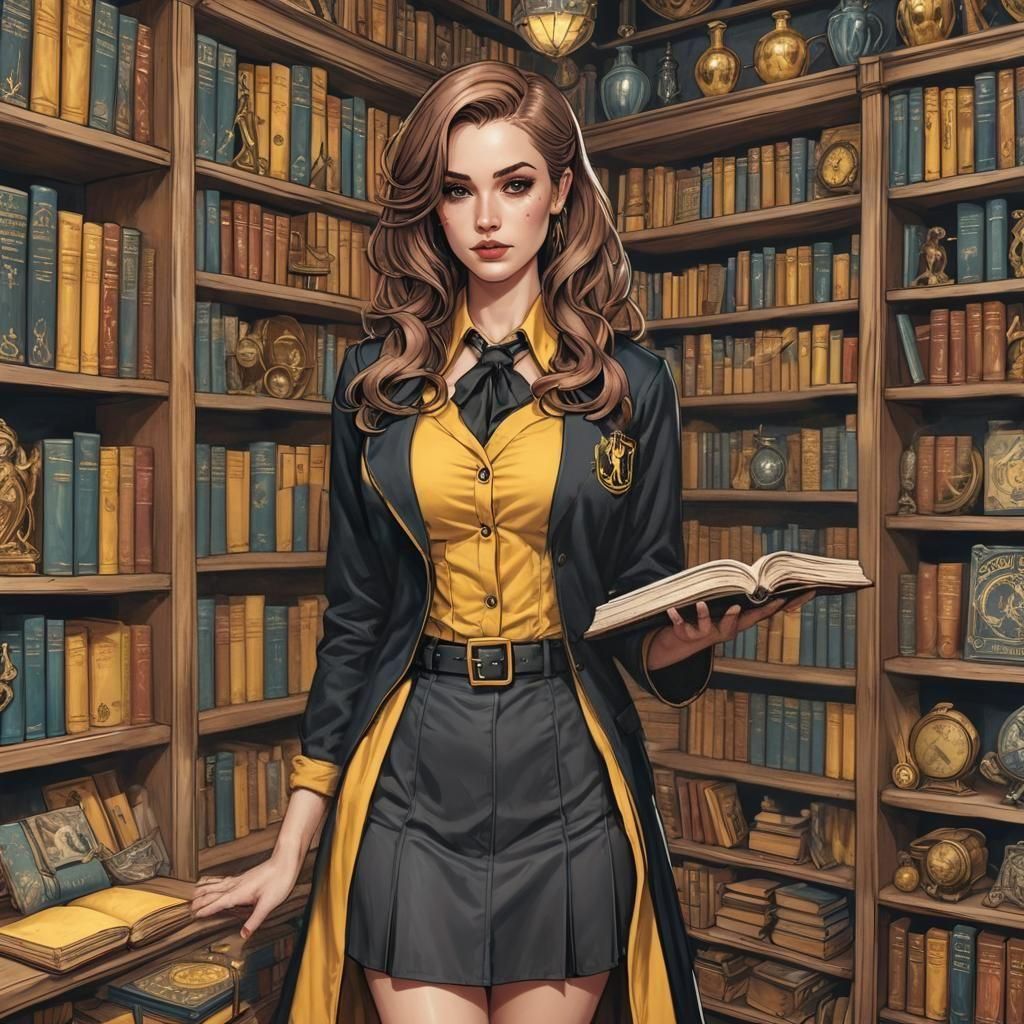 Hufflepuff Pin-Up at Hogwarts, Detailed Anatomy