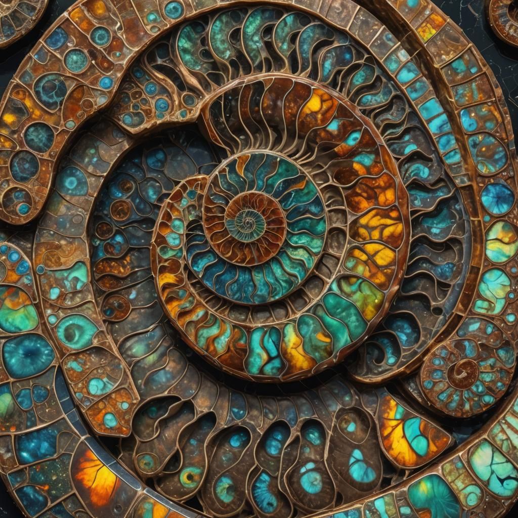 Intricately Detailed Polished Ammonite Fossil