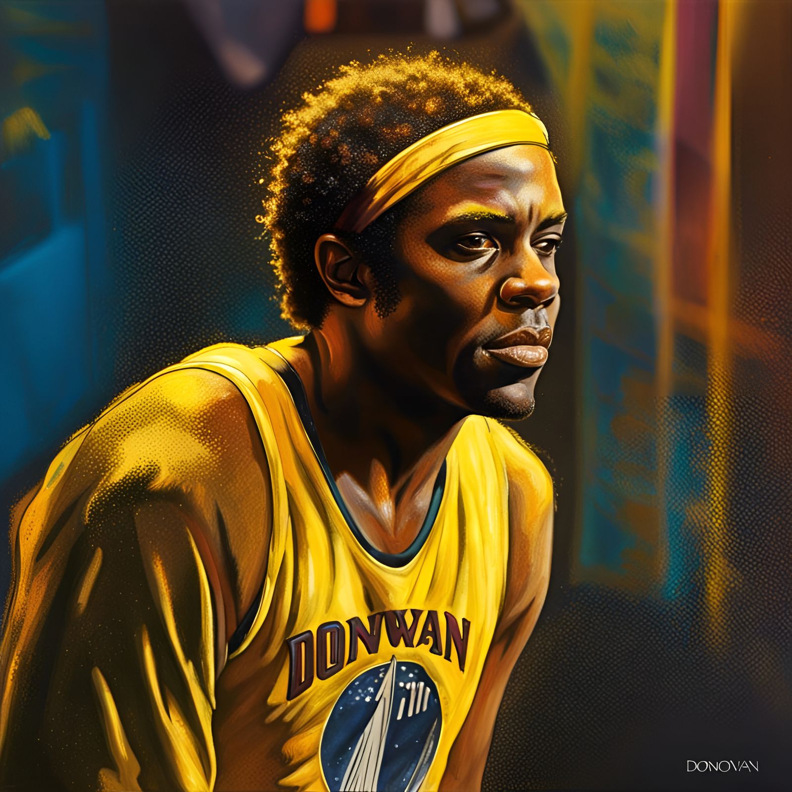 Hyperrealistic Portrait of Donovan in Splash Art Style