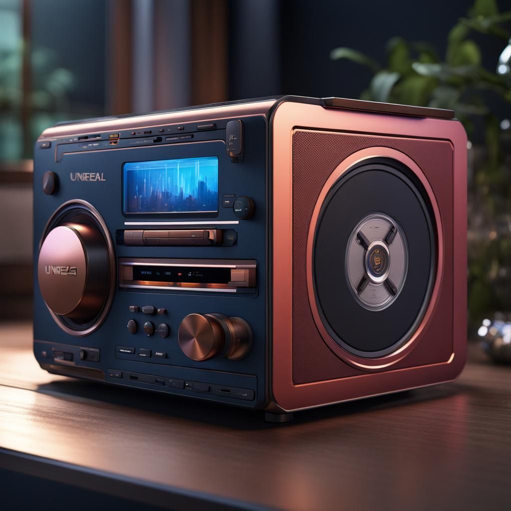 Detailed Matte Painting of a CD Player