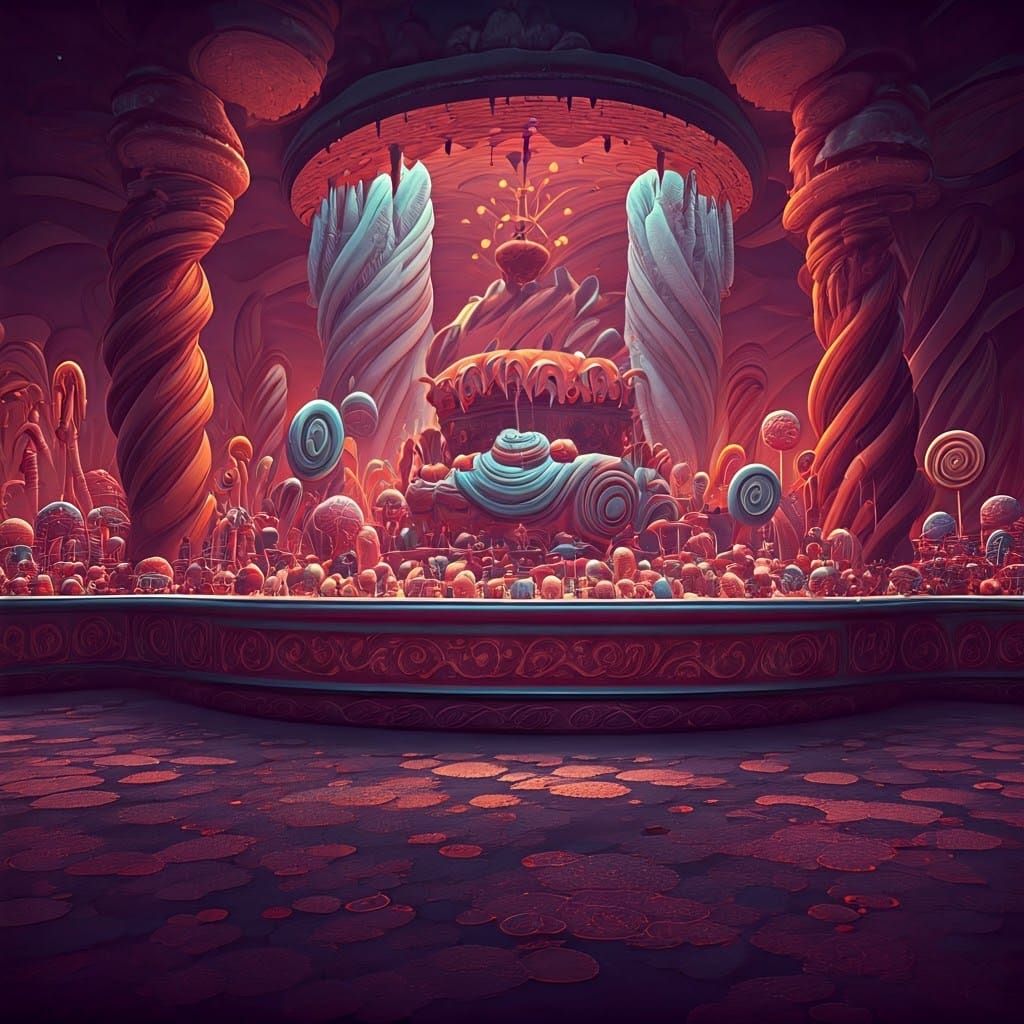 Hyper-Realistic Candyland Dessert Bar in Postmodern Style