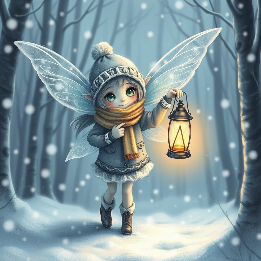 Fairy Guides Lost Animals Through Enchanted Winter Wonderlan...