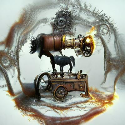 Steampunk Horse Engine: Artstation Portrait