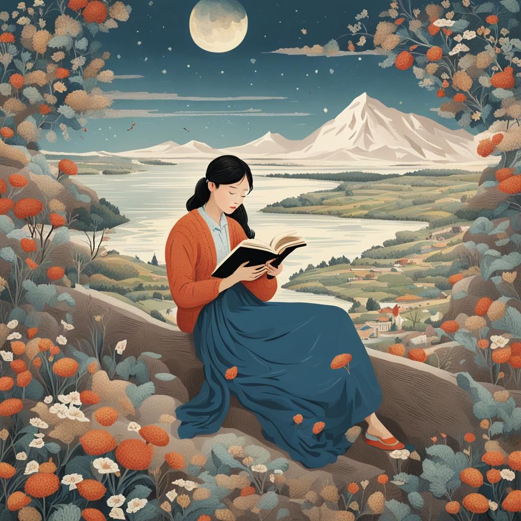 Woman Reading a Book