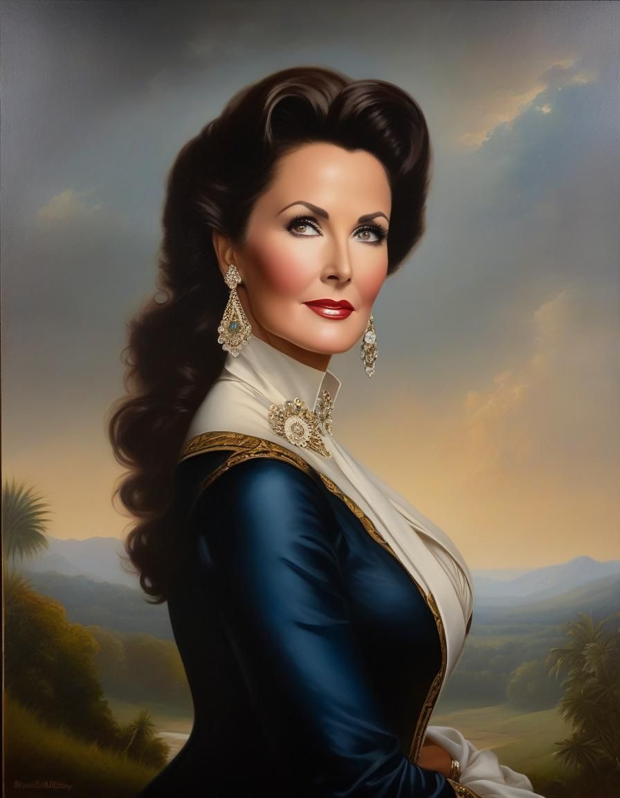 19th Century Oil Painting Portrait of a Woman