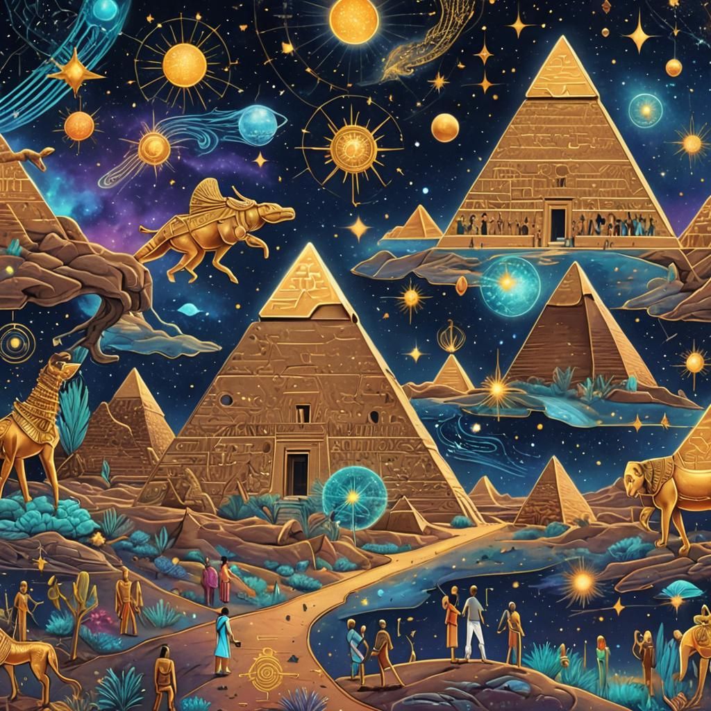 Egyptian Treasure Hunt: Holographic Astral Cosmic Adventure
