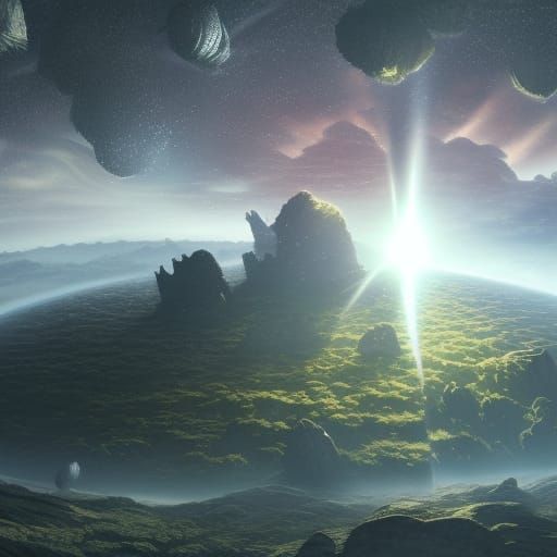 Dyson Sphere Interior: Matte Painting Concept Art