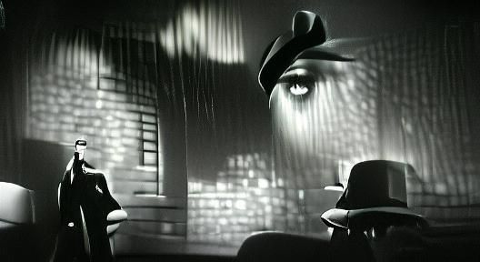Dramatic Film Noir Scene
