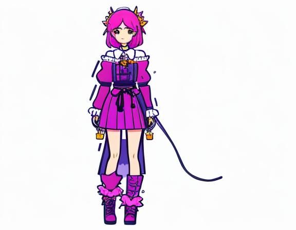 Cute European Girl Character Design