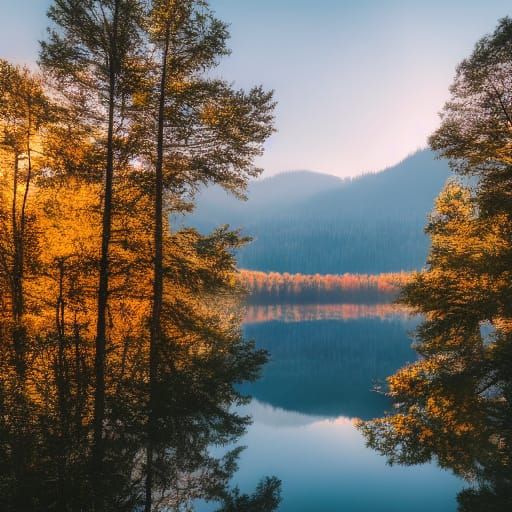Lake Forest Sunrays in Warm Colors