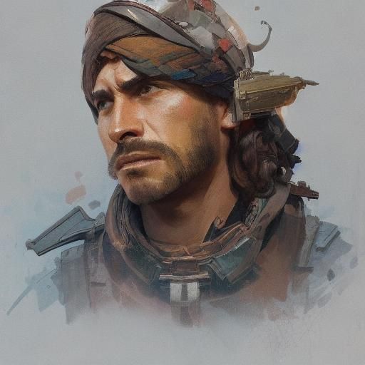 Detailed Soldier Portrait in Hyperrealistic Style