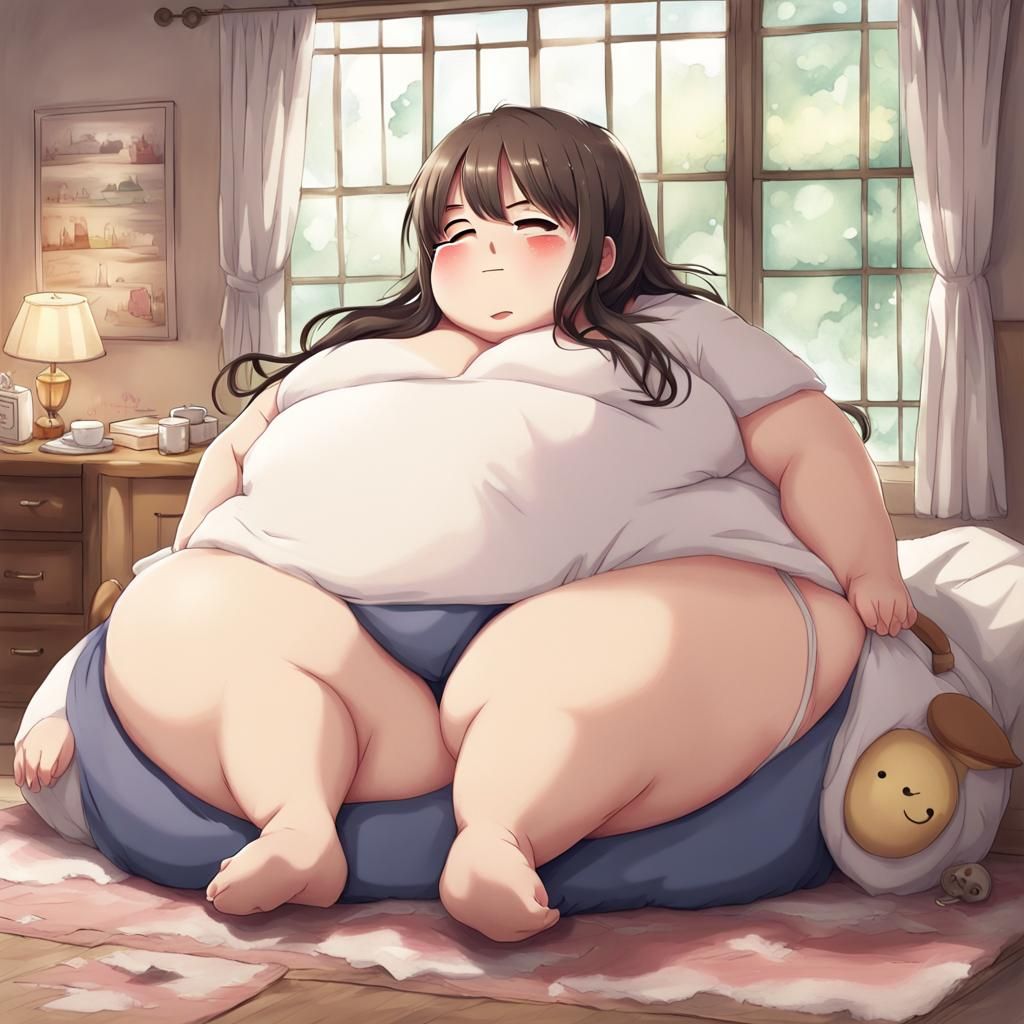 Anime Girl Pillow with Fluffy Belly