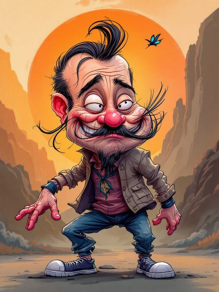 Whimsical Portrait of Wing Wong in Vibrant Colors