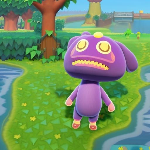 Mammott in Animal Crossing Style: 3D Digital Art