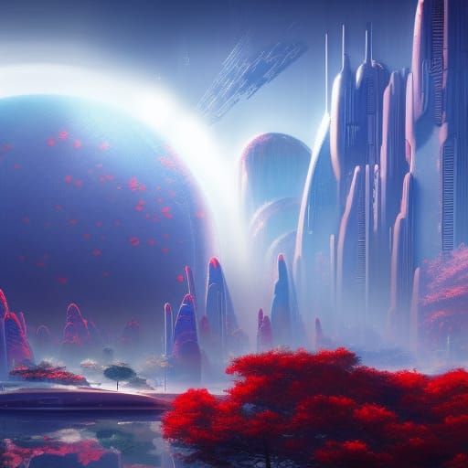 Alien City of the Future: Hyperdetailed Science Fiction Art